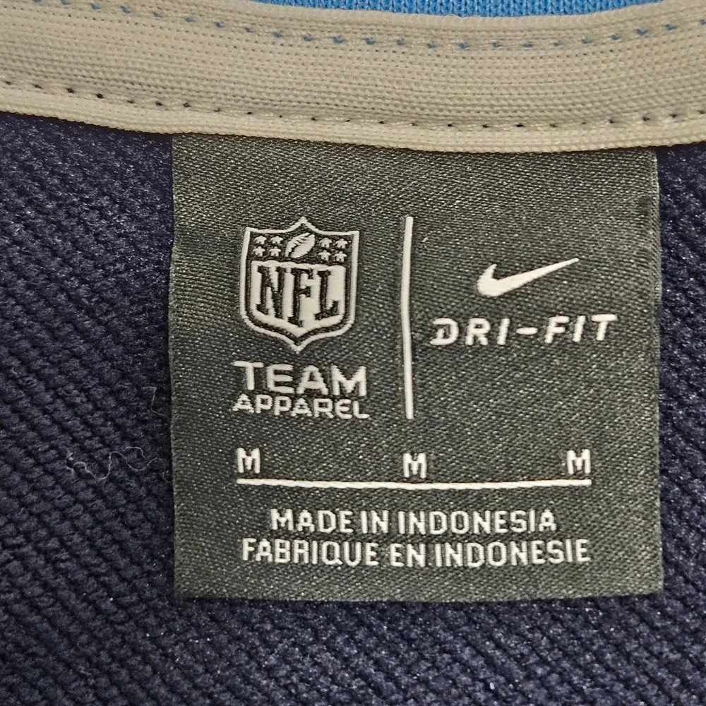 Nike Tennessee Titans NFL Dri-FIT Navy‎ Blue Raglan Sweatshirt Mens Medium M
